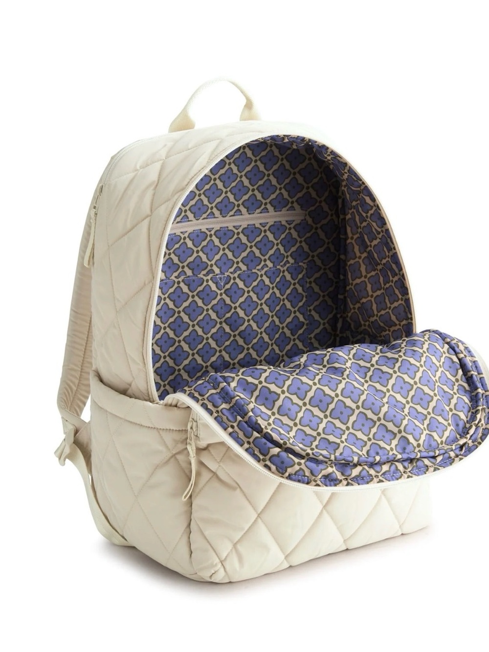 Vera Bradley Quilted Cream Backpack - Picture 2 of 8